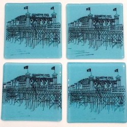 Brighton Palace Pier Coasters, set of four